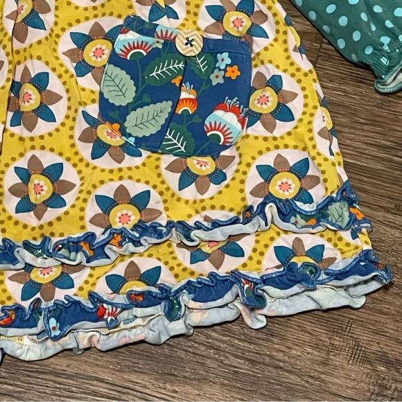 Matilda Jane Baby Bear Hoodie Dress Floral Polkadot Ruffle Size 12-18 Months - Picture 6 of 12